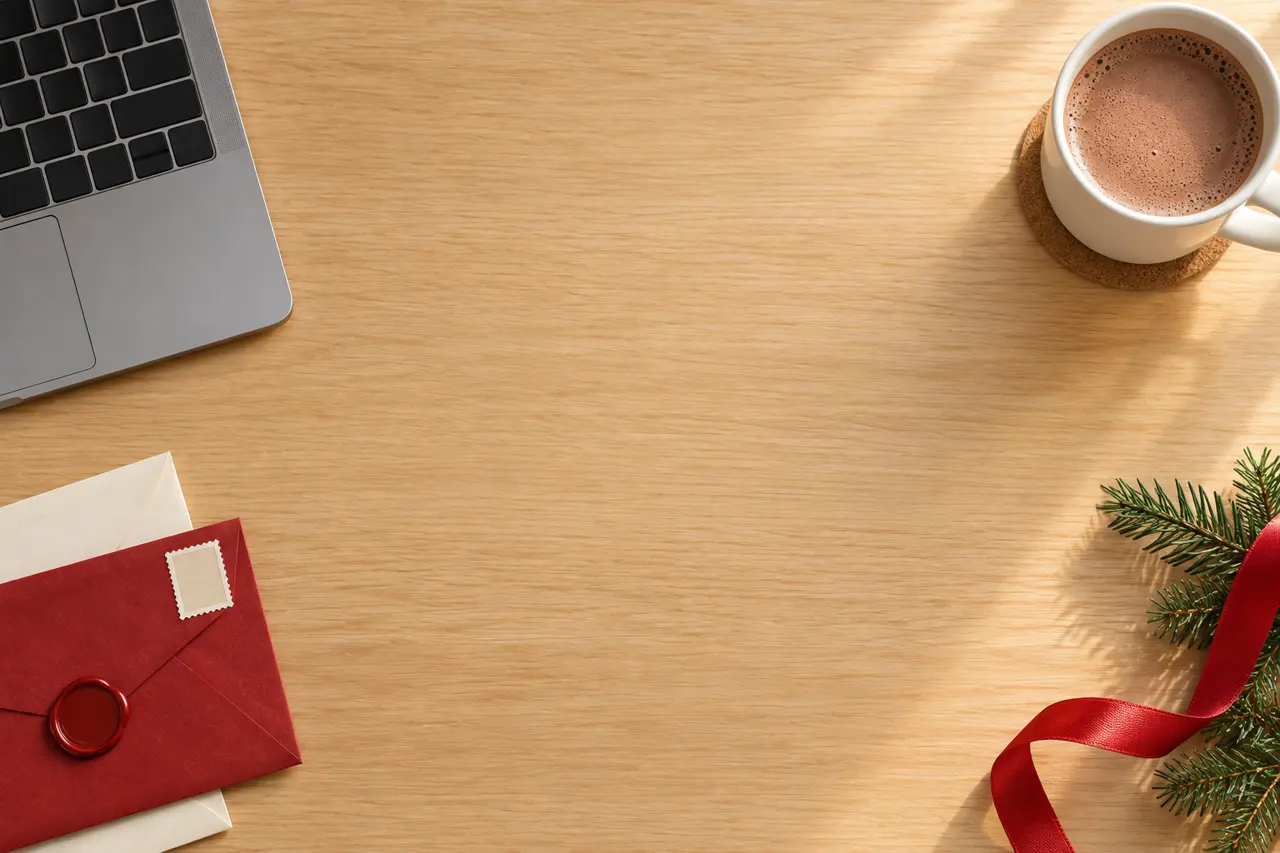 밝은 사무실 책상 위에 놓인 휴대폰